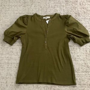 Loft Olive Green Top